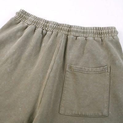 Washed Faded Cotton Sweatshorts