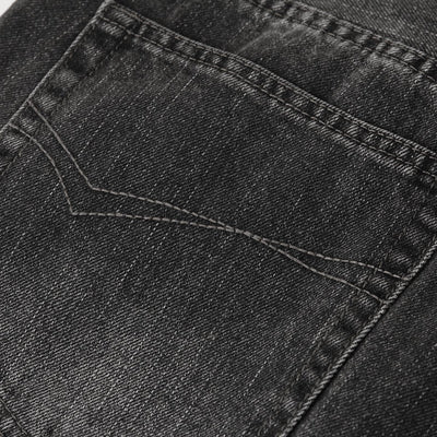 Washed Black Loose-Straight Jeans