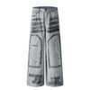 Spray-Painted Patchwork Distressed Baggy Jeans