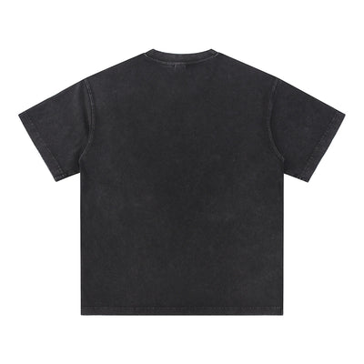 Men's Casual Washed V-Neck T-Shirt 8oz
