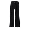 Slim Fit Solid Black Flared Denim Pants