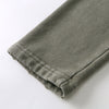 Distressed Edge Buttonless Long-Sleeve Polo