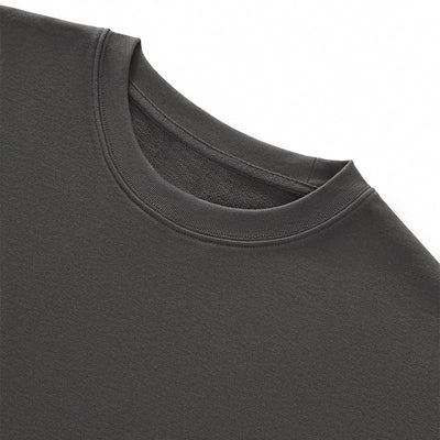 Boxy Cropped Raw Edge T-Shirt