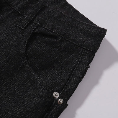 Shibuya Dragon Embroidered Wide Leg Jeans