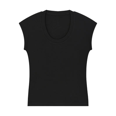 Classic Scoop-Neck Ribbed Sleeveless Top 7.5oz