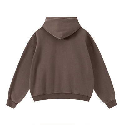 Soft Cotton Fleece Front Pocket Pullover Hoodie