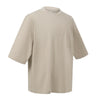 Washed Raw-Edge Pocket Clean Fit Crew Neck Tee