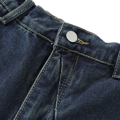 Elastic Waist Decorative Zip Bermuda Shorts