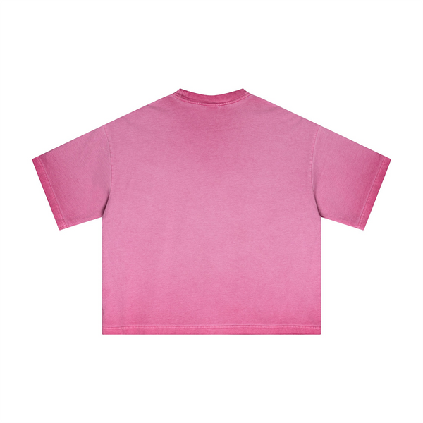 Reverse Fry Washed Vintage Casual Cotton Tee