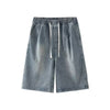Drawstring Relaxed Fit Denim Shorts