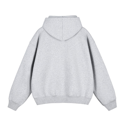 Heavyweight Double-Slider Zipper Fleece Hoodie