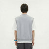 Sleeveless Boxy Fit Crewneck Sweatshirt Vest