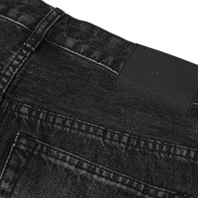 Gradient Fade Knee-Ripped Baggy Jeans