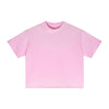 Boxy Raw Edge Washed Loose Short Sleeve Tee