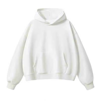 Solid Color Baggy Fleece Hoodie