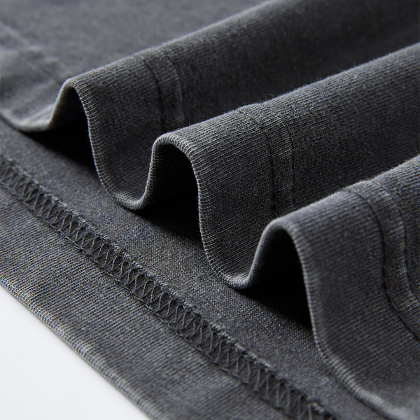 Vintage Washed Oversized Metal Rivet Neckline Tee