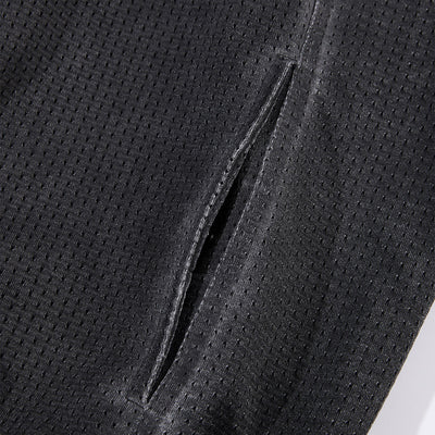 Lightweight Mesh Stand Collar Elastic Hem Zip Jacket