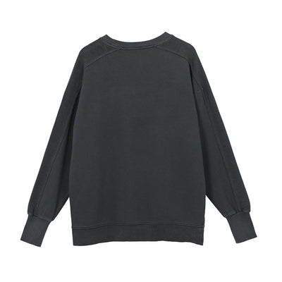 Vintage Washed Ninja Sleeve Split Hem Sweatshirt