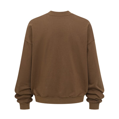 Brushed Fleece Soft Crewneck Pullover Sweatshirt