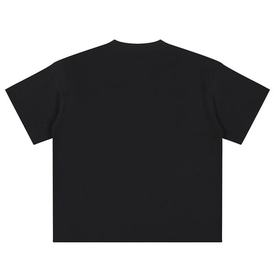 Relaxed Fit Boxy Solid Color Minimal Tee