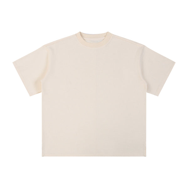 Heavyweight Waffle Split-Hem Texture T-Shirt