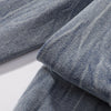 High-Waist Washed Denim Bermuda Shorts