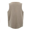 Wax-Dye Waffle Knit Vintage Washed U-Neck Vest