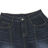 Dark Wash Embroidered Barrel-Leg Jeans
