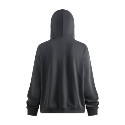 Unisex Full-Zip Fleece Layered Hood Hoodie