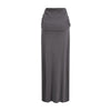 High Waist Ruched Knit Maxi Skirt