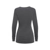 Asymmetric Neck Long Sleeve Ribbed Top