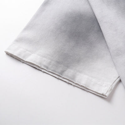 Swirl Dyed Distressed Pocket Loose Fit Crew Tee