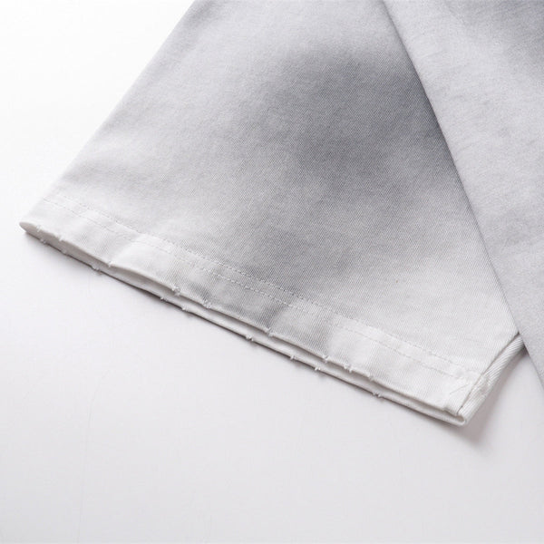 Swirl Dyed Distressed Pocket Loose Fit Crew Tee