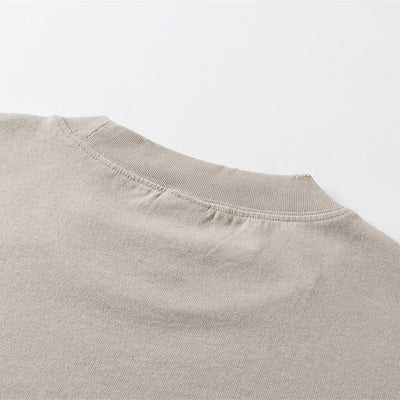 Washed Raw-Edge Pocket Clean Fit Crew Neck Tee