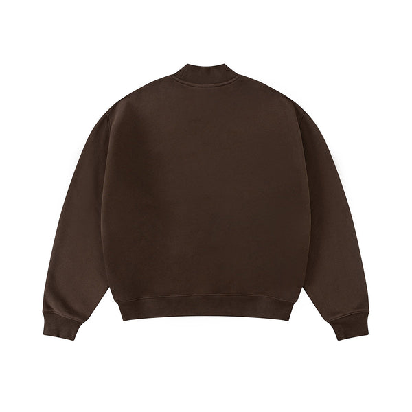 Soft Fleece Mock Neck Pullover Sweatshirt