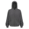 Distressed Vintage Wash Zip Up Hoodie