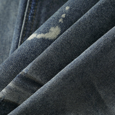 Wrinkle Wash Retro Ripped Baggy Jeans