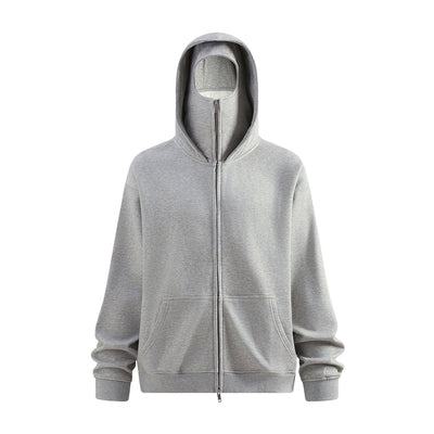 Unisex Full-Zip Fleece Layered Hood Hoodie