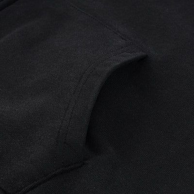 Black Stone Wash Sweatshirt Cardigan