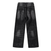 Faded Wash Vintage Relaxed Wide Leg Denim Jeans