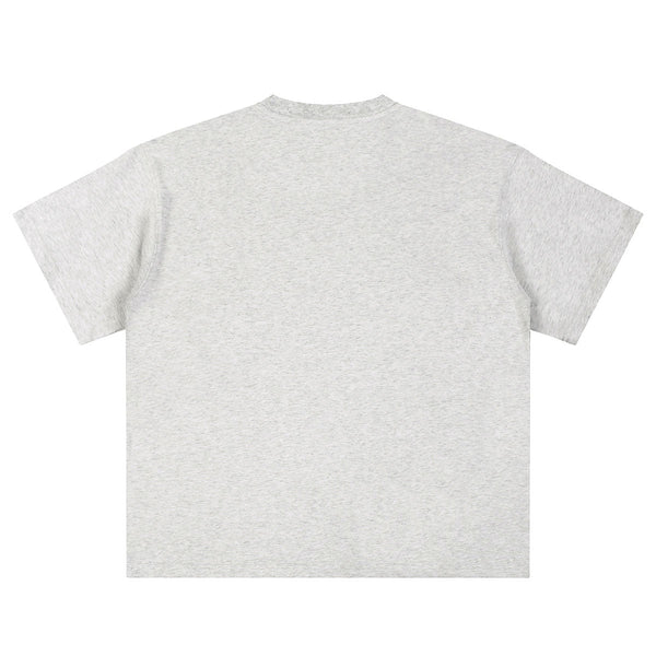 Relaxed Fit Boxy Solid Color Minimal Tee