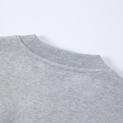 Sleeveless Boxy Fit Crewneck Sweatshirt Vest