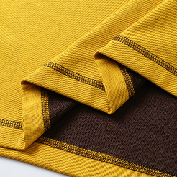 Contrast Stitching Sleeveless Crew Neck Casual Sport Tee