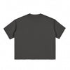 Boxy Cropped Raw Edge T-Shirt