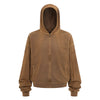 Vintage Washed Oversized Zip Up Distressed Hoodie