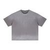 Boxy Raw Edge Washed Loose Short Sleeve Tee