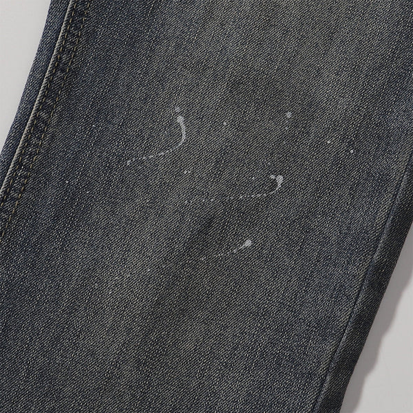Distressed Dark Denim Vintage Wash Flared Jeans