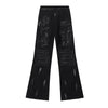 Black Rhinestone Star Appliqué Denim Jeans