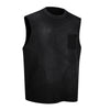 Chest Pocket Knit Sleeveless Relaxed Fit Muscle Tank