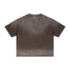 Boxy Raw Edge Washed Loose Short Sleeve Tee